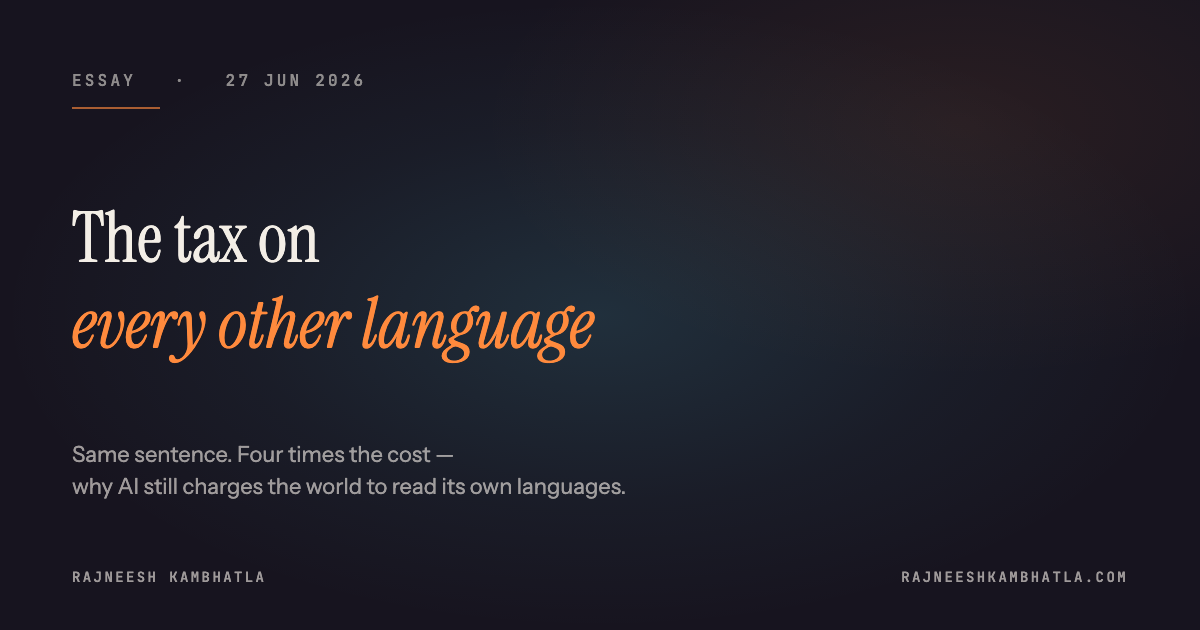 The tax on *every other language* — share card