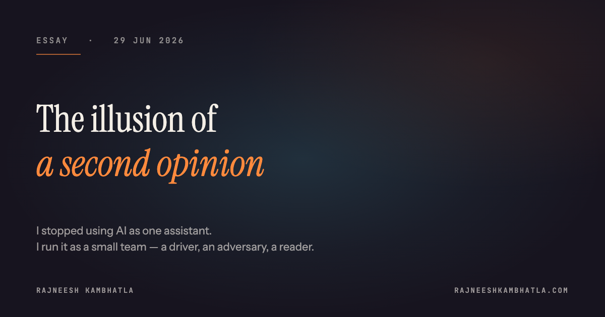 The illusion of a *second opinion* — share card