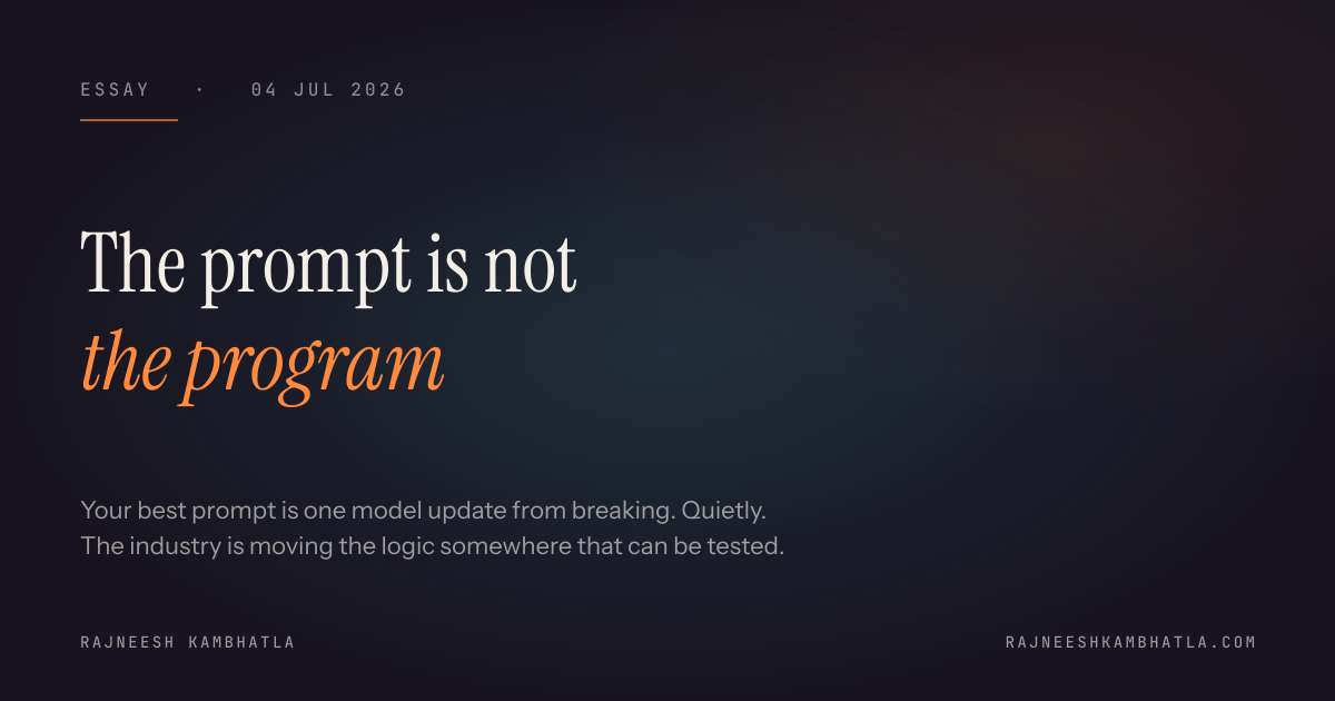 The prompt is not the *program* — share card